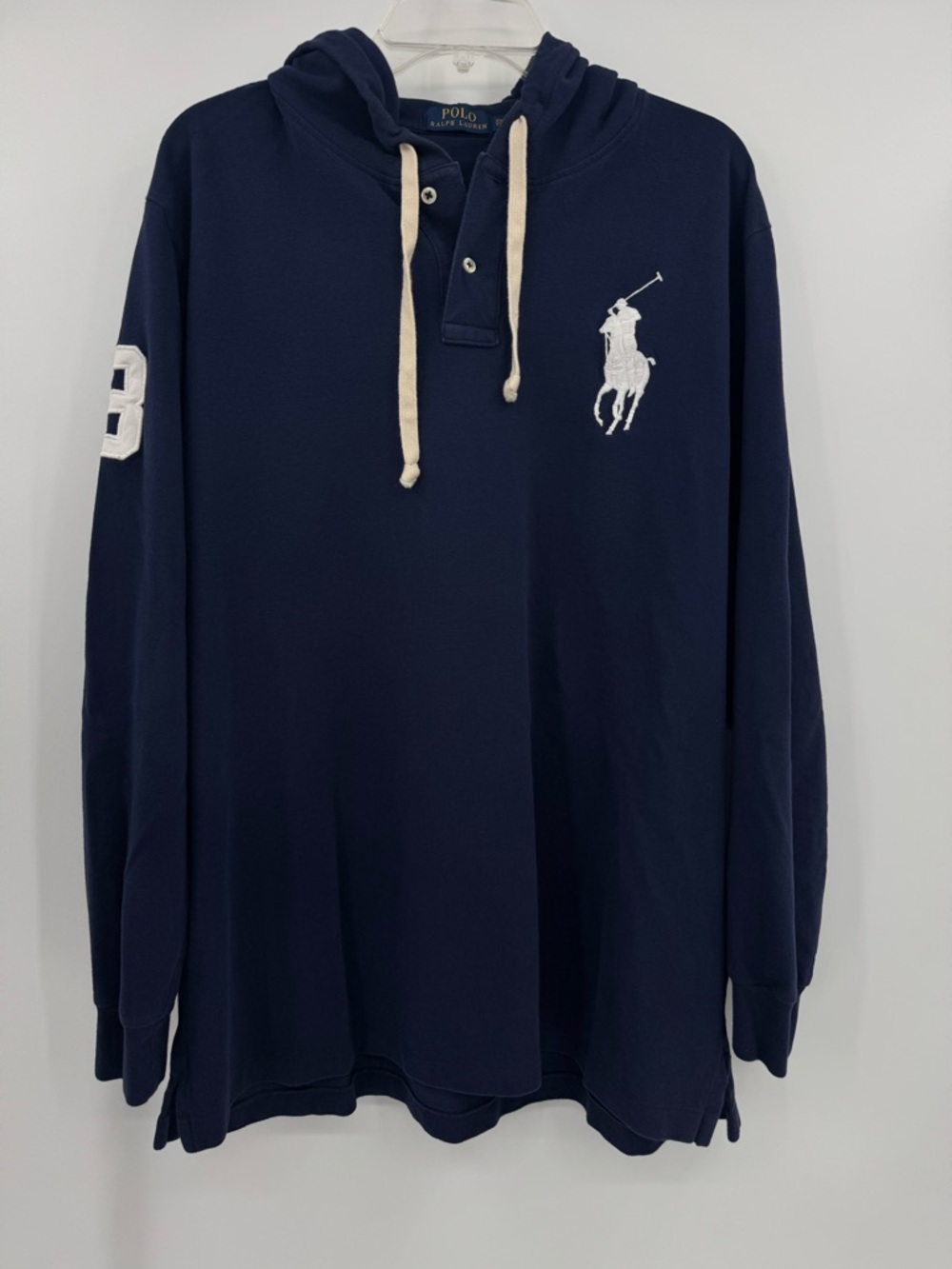 Polo Ralph Lauren Big Pony Hoodie Navy Blue -Size XXL
